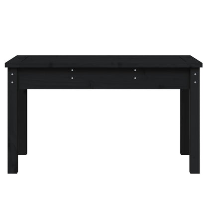 Garden Bench | Black | Solid Pine Wood | Compact | Sturdy | Garden Bench