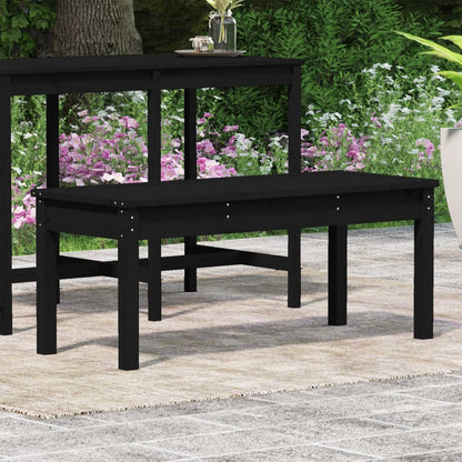 Garden Bench | Black | Solid pine wood | Standard | Seats Many