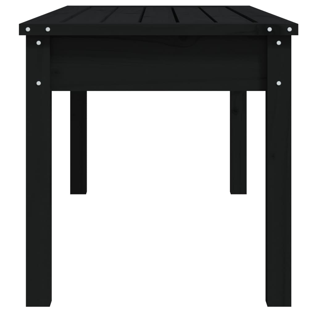 Garden Bench | Black | Solid pine wood | Standard | Seats Many