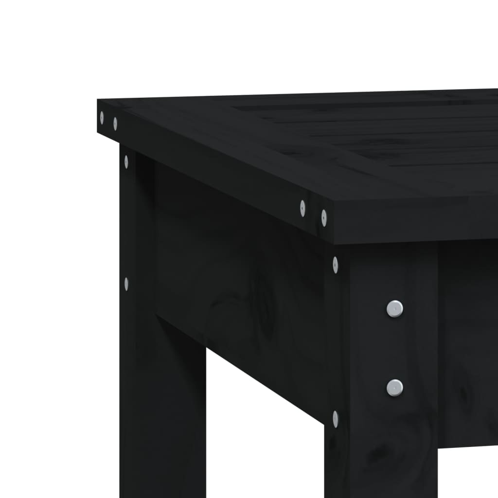 Garden Bench | Black | Solid pine wood | Standard | Seats Many