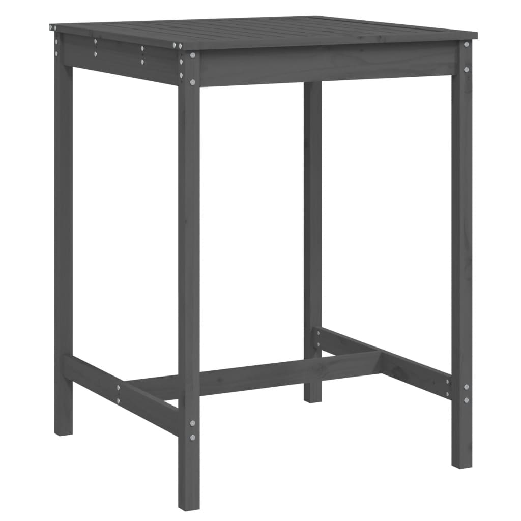 Garden Table Grey 82,5x82,5x110 cm Solid Wood Pine