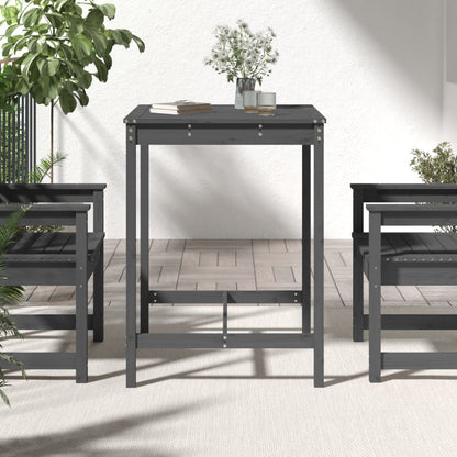 Garden Table Grey 82,5x82,5x110 cm Solid Wood Pine