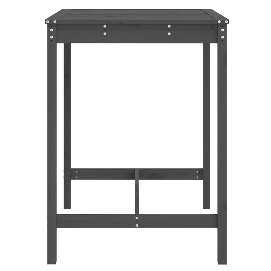 Garden Table Grey 82,5x82,5x110 cm Solid Wood Pine