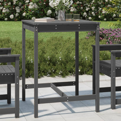 Garden Table Grey 82,5x82,5x110 cm Solid Wood Pine