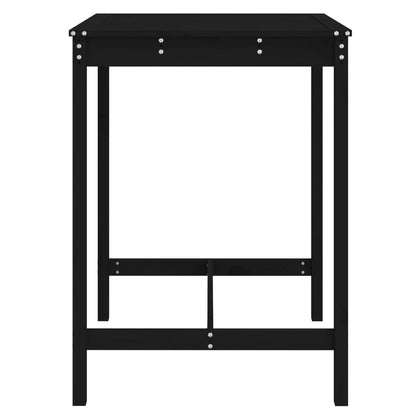 Garden Table Black 82,5x82,5x110 cm Solid Wood Pine