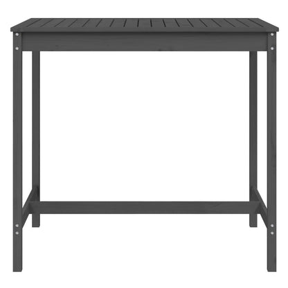 Garden Table Grey 121x82,5x110 cm Solid Wood Pine