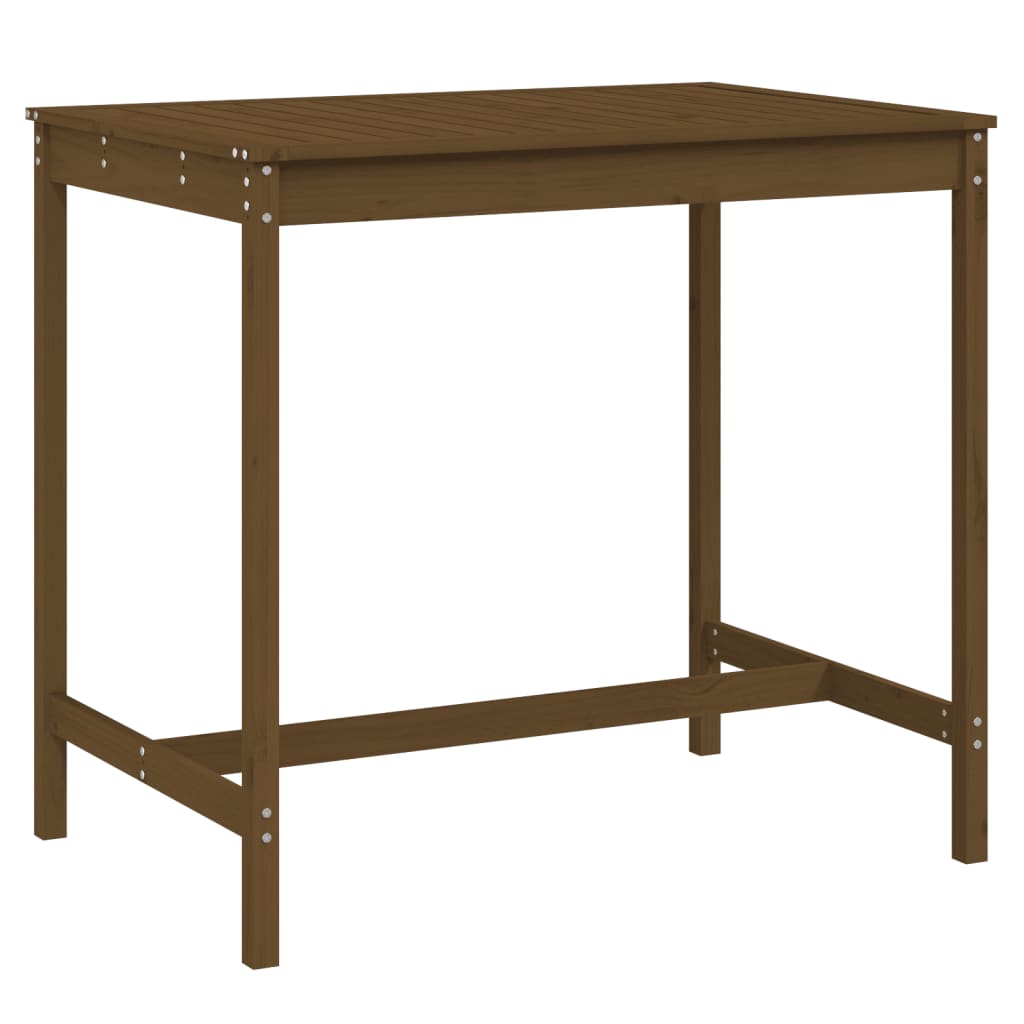 Garden Table Honey Brown 121x82.5x110 cm Solid Wood Pine