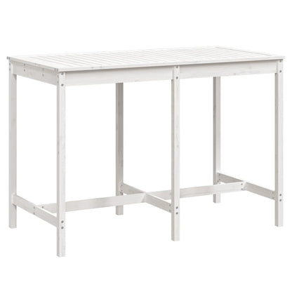 Garden Table White 159,5x82,5x110 cm Solid Wood Pine