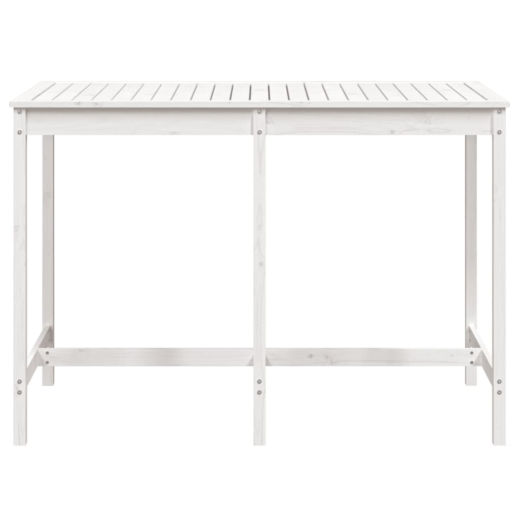 Garden Table White 159,5x82,5x110 cm Solid Wood Pine