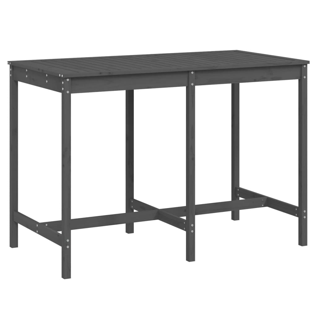 Garden Table Grey 159,5x82,5x110 cm Solid Wood Pine