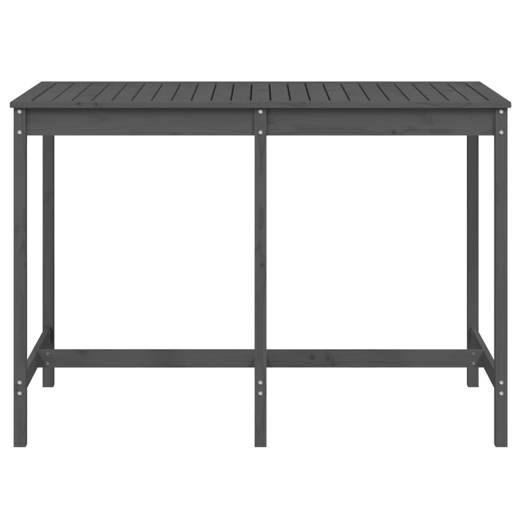 Garden Table Grey 159,5x82,5x110 cm Solid Wood Pine