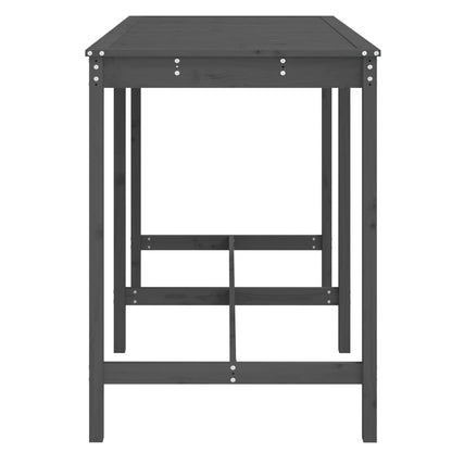 Garden Table Grey 159,5x82,5x110 cm Solid Wood Pine