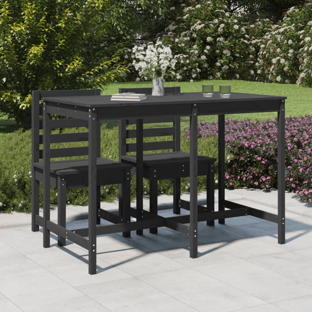 Garden Table Grey 159,5x82,5x110 cm Solid Wood Pine