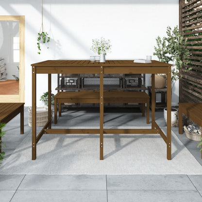 Garden Table Honey Brown 159,5x82,5x110 cm Solid Wood Pine