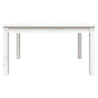 Garden Table White 82,5x50,5x45 cm Solid Wood Pine