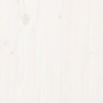 Garden Table White 121x82,5x45 cm Solid Wood Pine