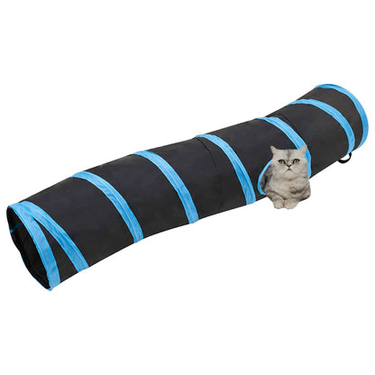 S-shaped Cat Tunnel Black and Blue 122 cm Polyester