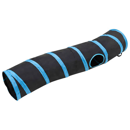 S-shaped Cat Tunnel Black and Blue 122 cm Polyester