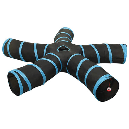 Cat Tunnel 5-way Black and Blue 25 cm Polyester