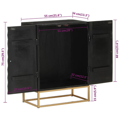 Sideboard | Black | Solid Mango Wood and Iron | Medium | Sideboard