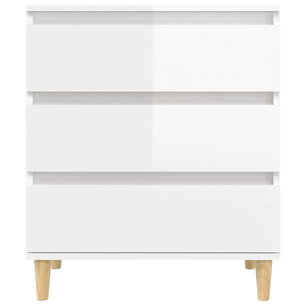 Sideboard High Gloss White 60x35x70 cm Engineered Wood