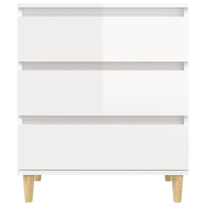 Sideboard High Gloss White 60x35x70 cm Engineered Wood