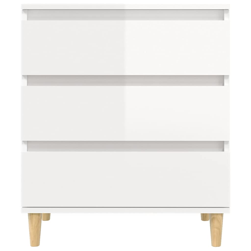 Sideboard High Gloss White 60x35x70 cm Engineered Wood