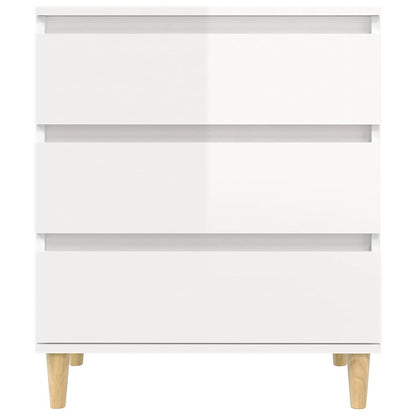 Sideboard High Gloss White 60x35x70 cm Engineered Wood