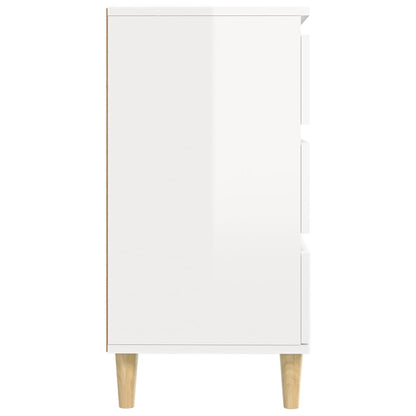 Sideboard High Gloss White 60x35x70 cm Engineered Wood