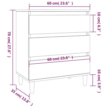 Sideboard Concrete Grey 60x35x70 cm Engineered Wood