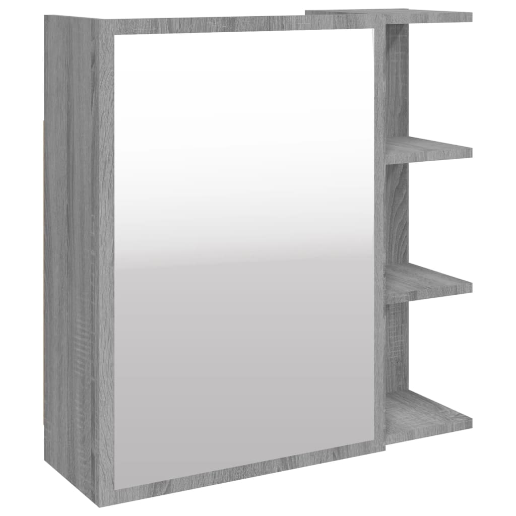 Bathroom Mirror Cabinet Grey Sonoma 62.5x20.5x64 cm
