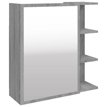 Bathroom Mirror Cabinet Grey Sonoma 62.5x20.5x64 cm