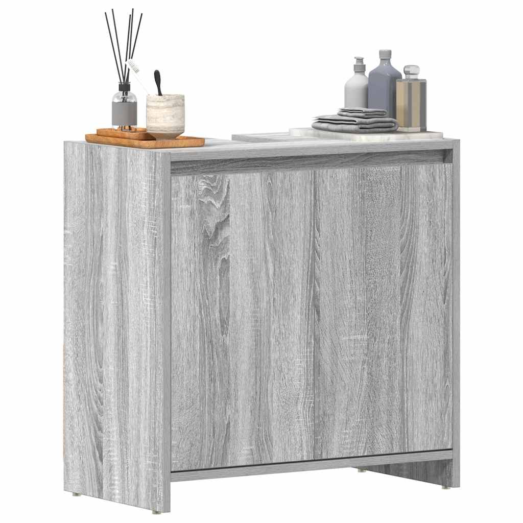 Bathroom Cabinet Grey Sonoma 60x33x61 cm Engineered Wood