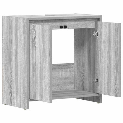 Bathroom Cabinet Grey Sonoma 60x33x61 cm Engineered Wood