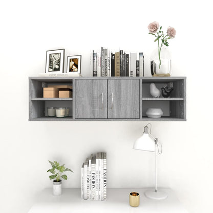 Wall Shelf Grey Sonoma 102x30x29 cm Engineered Wood