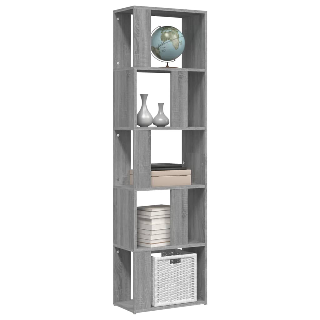 Book Cabinet | Grey Sonoma | Engineered wood | Tall | Book Cabinet