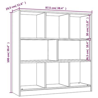 Book Cabinet Grey Sonoma 97,5x29,5x100 cm Engineered Wood