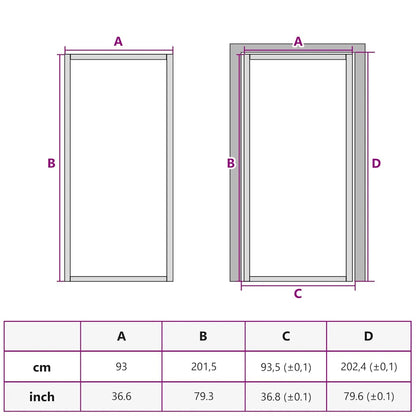 Interior Door White 93x201.5 cm Tempered Glass&Aluminium Slim