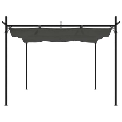 Pergola with Retractable Roof Anthracite 295x292x230 cm
