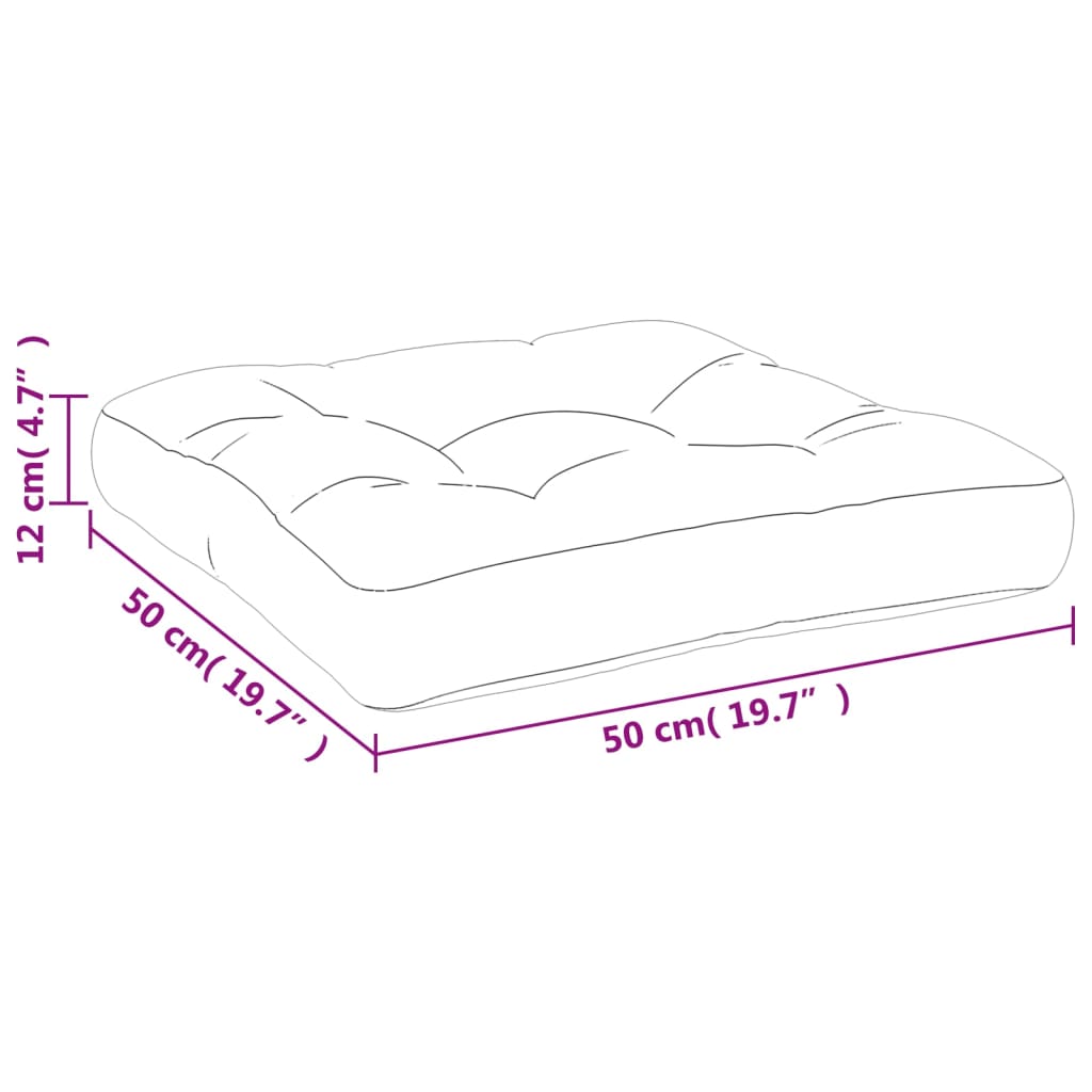 Pallet Cushion Bright Green 50x50x12 cm Fabric