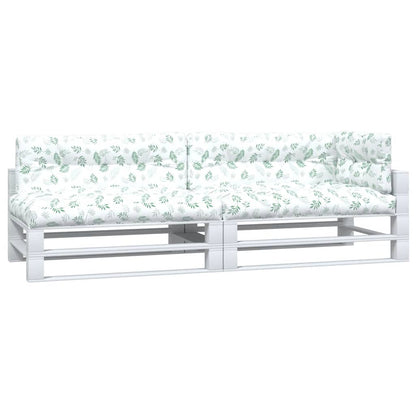 Pallet Cushions 5 pcs Leaf Pattern Fabric