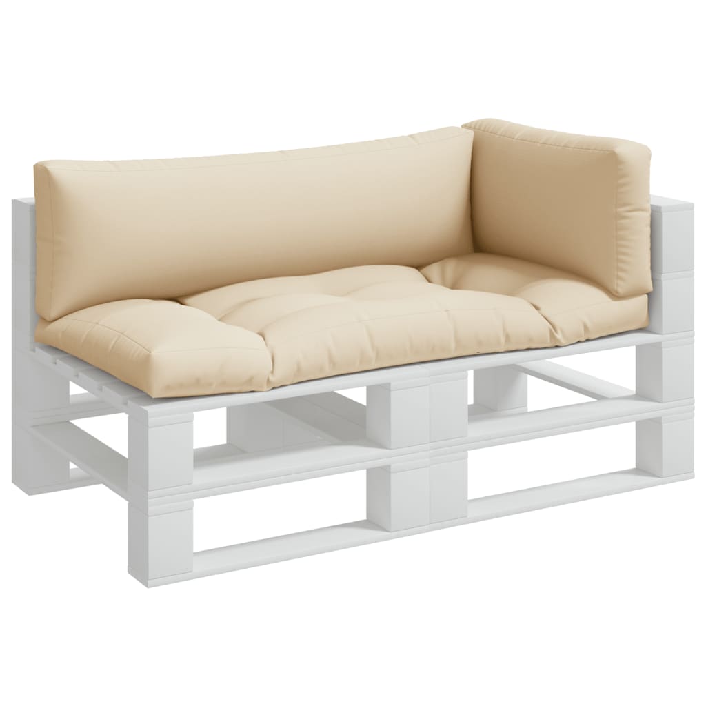 Pallet Cushions 3 pcs Beige Fabric