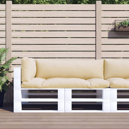 Pallet Cushions 3 pcs Beige Fabric