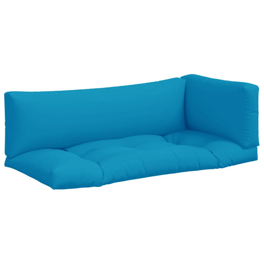 Pallet Cushions 3 pcs Light Blue Fabric