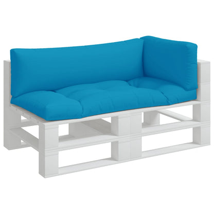 Pallet Cushions 3 pcs Light Blue Fabric