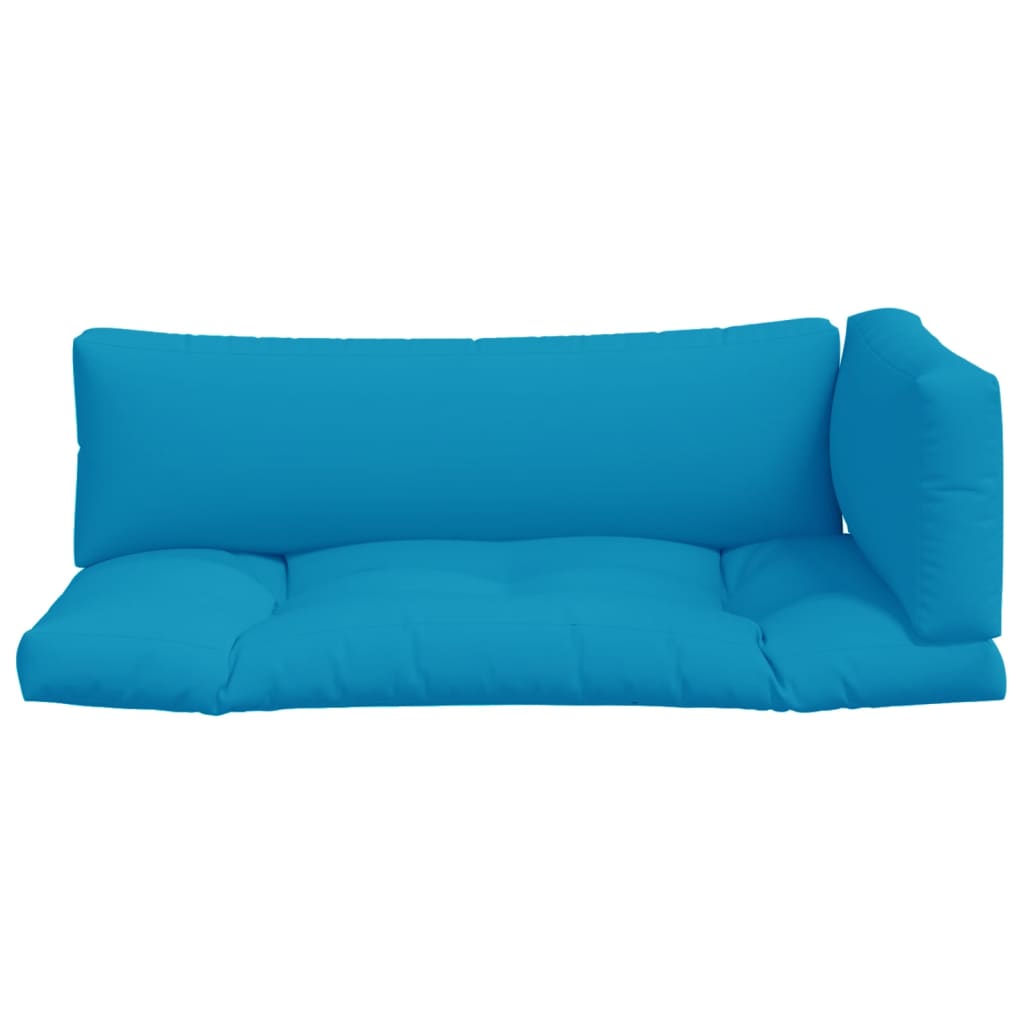 Pallet Cushions 3 pcs Light Blue Fabric