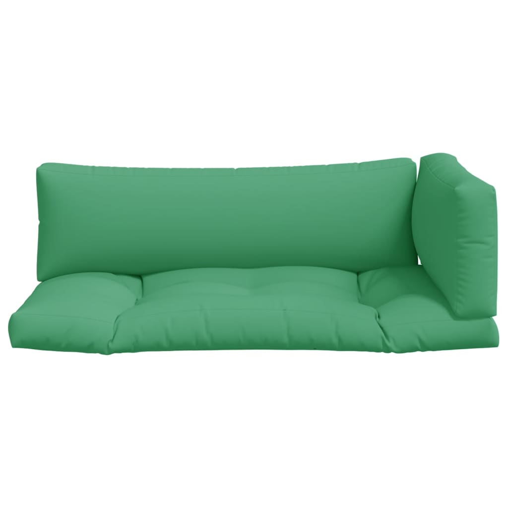 Pallet Cushions 3 pcs Green Fabric