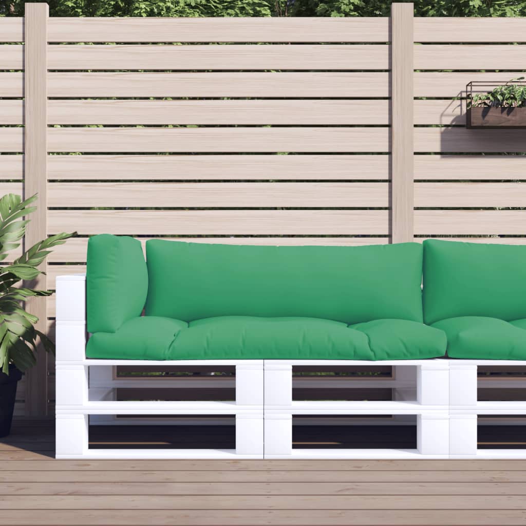 Pallet Cushions 3 pcs Green Fabric