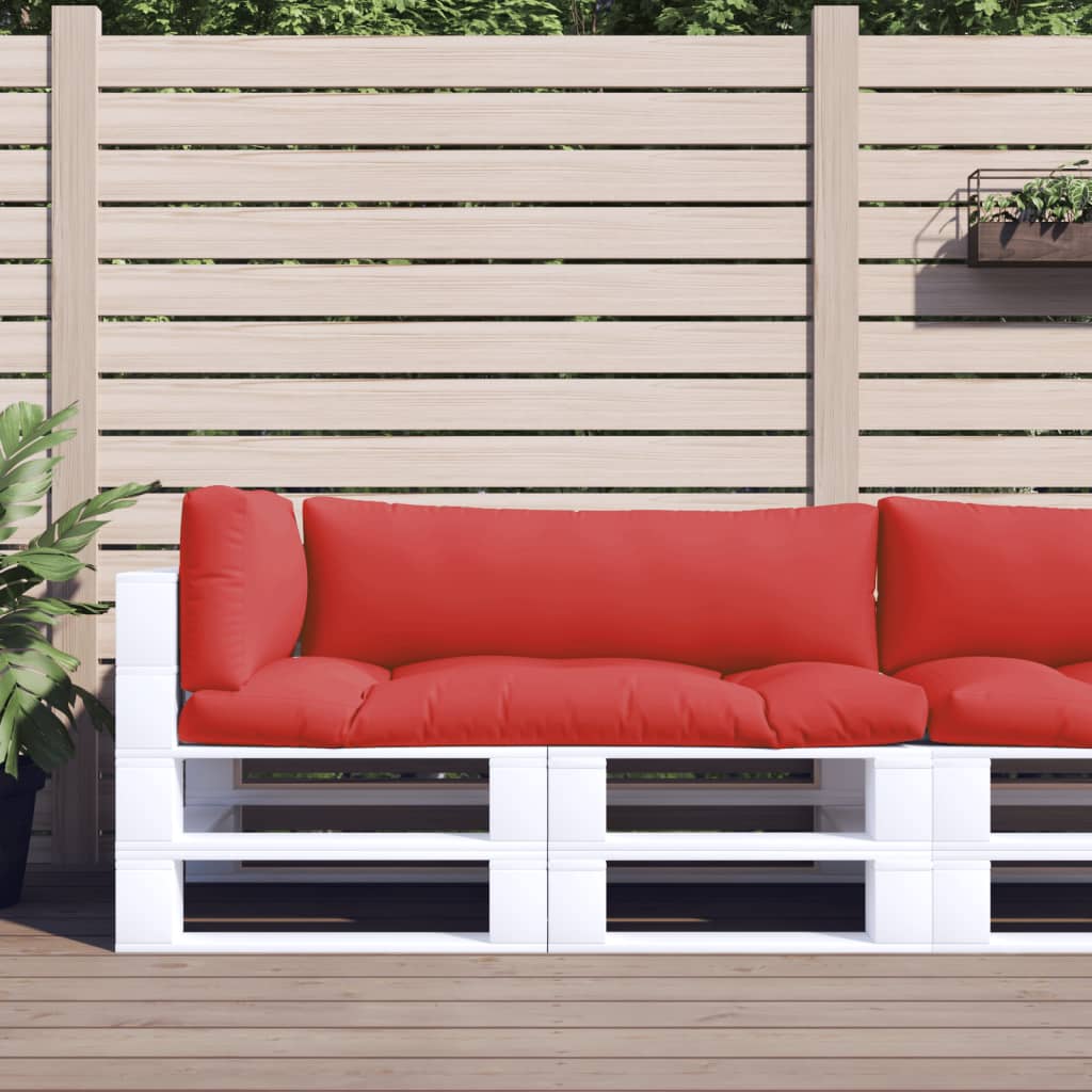 Pallet Cushions 3 pcs Red Fabric