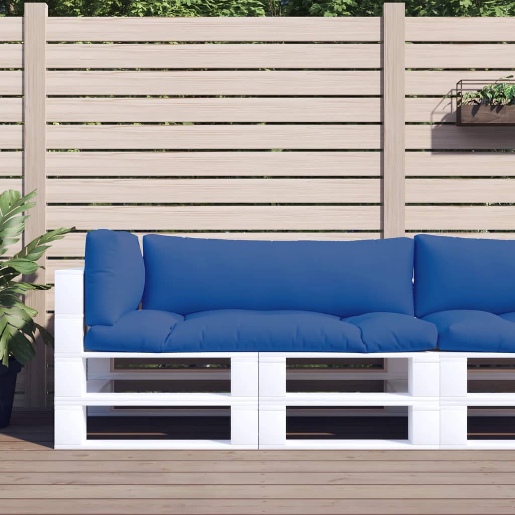 Pallet Cushions 3 pcs Blue Fabric